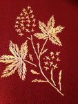 Kashmiri Embroidered Needle Work Pashmina - Burnt Red