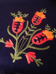 Kashmiri Embroidered Aari Work Pashmina - Royal Blue