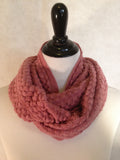 Rose Baffled Box Knitted Infinity Scarf