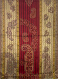 Kashmiri Shawl Dark Red/Tan