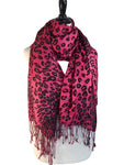 Kashmir Cotton - Hot Pink w/ Black Leopard Print