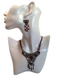 Nishat Princess Red Fashion Necklace w/ Earrings