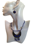 Nishat Queen Blue Fashion Necklace w/ Earrings